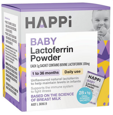 Happi Baby Lactoferrin Powder 1 to 36 Months 1g x 28 Sachets (Ships November) Happi Baby Lactoferrin Powder 1 to 36 Months 1g x 28 Sachets (Ships November)