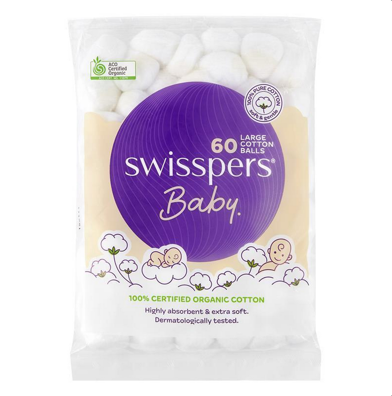 Swisspers Baby Organic Cotton Large Balls 60