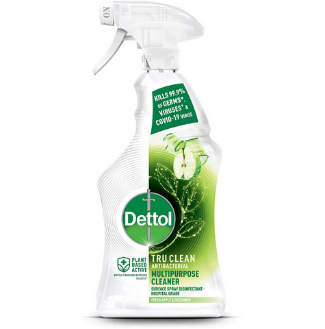 Dettol Tru Clean Apple Antibacterial Multipurpose Surface Spray 500mL Dettol Tru Clean Apple Antibacterial Multipurpose Surface Spray 500mL