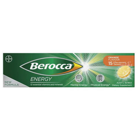 Berocca Energy Vitamin B & C Orange Flavour Effervescent Tablets 15 Pack Berocca Energy Vitamin B & C Orange Flavour Effervescent Tablets 15 Pack