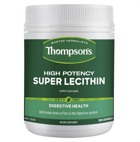 Thompson's High Potency Super Lecithin 200 Capsules Thompson's High Potency Super Lecithin 200 Capsules
