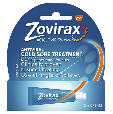 Zovirax Cold Sore Cream Tube 2g Zovirax Cold Sore Cream Tube 2g