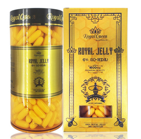 Golden Health Royal Jelly 1600mg 6% 10 HDA Royal Queen 365 Capsules Golden Health Royal Jelly 1600mg 6% 10 HDA Royal Queen 365 Capsules