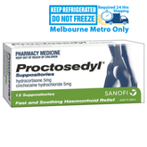 Proctosedyl Suppositories 12 (Limit ONE per Order)