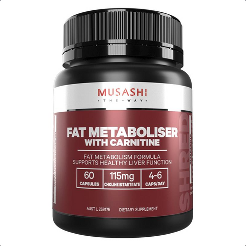 Musashi Fat Metaboliser + Carnitine 60 Capsules Musashi Fat Metaboliser + Carnitine 60 Capsules