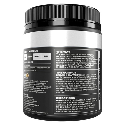 Musashi Glutamine Unflavoured 350g Musashi Glutamine Unflavoured 350g
