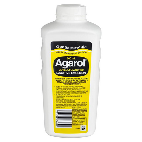 Agarol Vanilla Laxative Liquid 500mL Agarol Vanilla Laxative Liquid 500mL