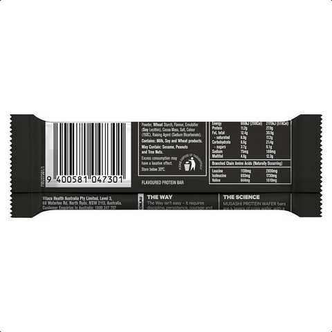 Musashi Protein Wafter Chocolate 6 x 40g - Pack of 6 Musashi Protein Wafter Chocolate 6 x 40g - Pack of 6