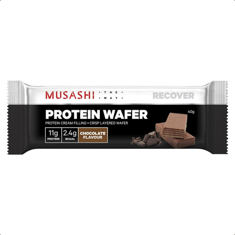 Musashi Protein Wafter Chocolate 6 x 40g - Pack of 6 Musashi Protein Wafter Chocolate 6 x 40g - Pack of 6
