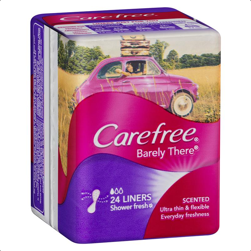 Carefree Barely There Liners Shower Fresh Scent 24 Pack Better Value Pharmacy