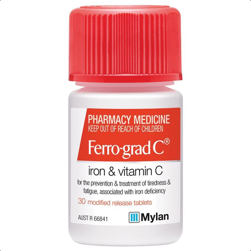 Ferro-grad C Iron & Vitamin C 30 Tablets (Limit ONE per Order)