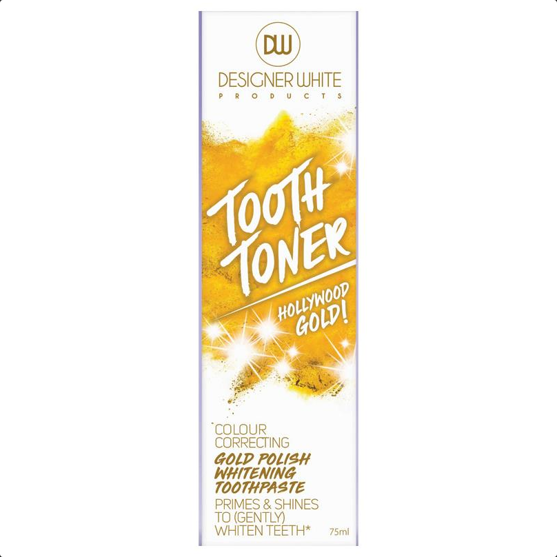 Designer White Toothpaste Tooth Toner Gold 75ml Better Value Pharmacy