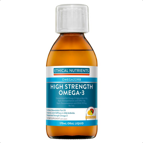 Ethical Nutrients High Strength Omega-3 Liquid Fruit Punch 170mL Ethical Nutrients High Strength Omega-3 Liquid Fruit Punch 170mL