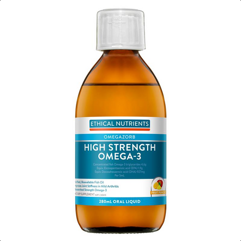 Ethical Nutrients High Strength Omega-3 Liquid Fruit Punch 280mL Ethical Nutrients High Strength Omega-3 Liquid Fruit Punch 280mL