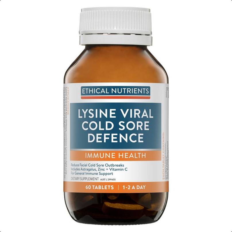 Ethical Nutrients Lysine Viral Cold Sore Defence 60 Tablets Better