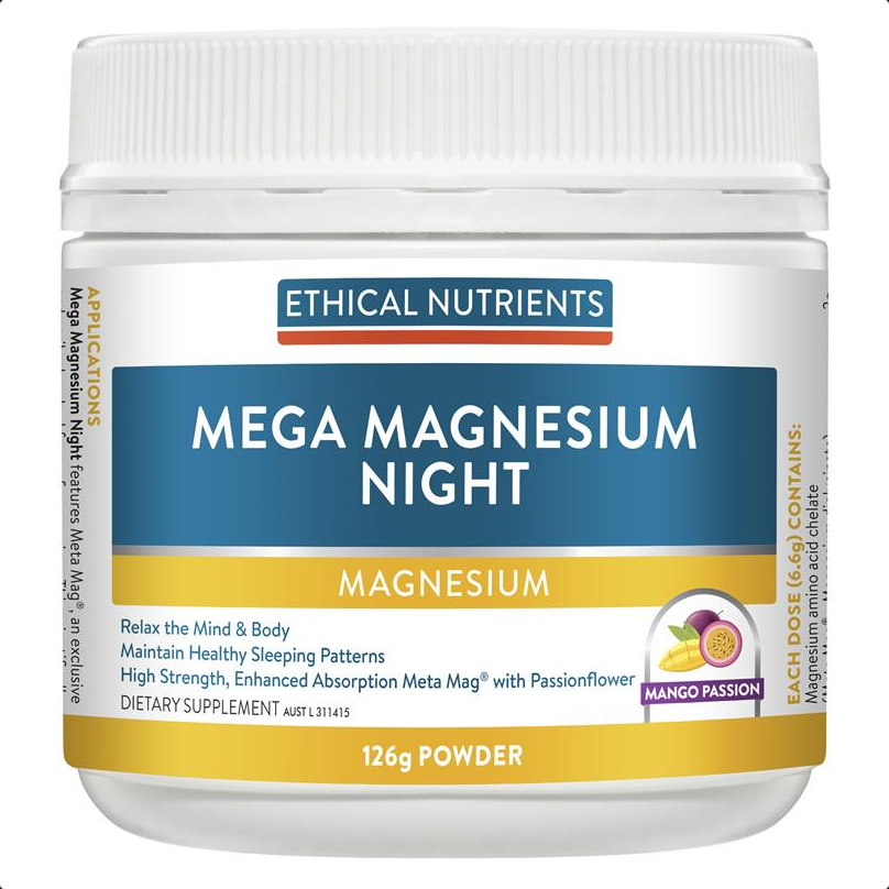 Ethical Nutrients Mega Magnesium Night 126g Better Value Pharmacy