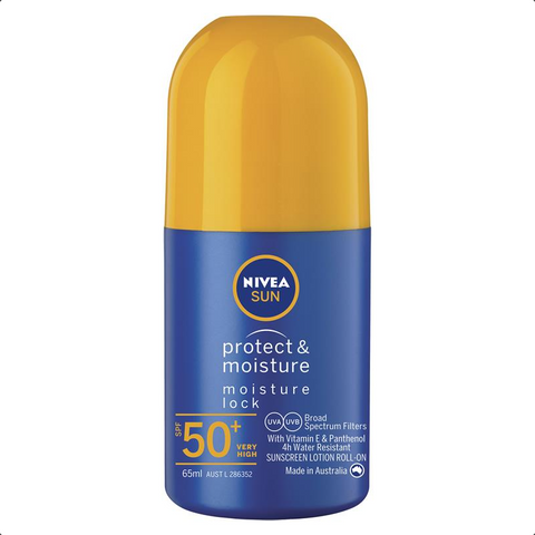 NIVEA SUN SPF 50+ Protect & Moisture Roll On 65mL NIVEA SUN SPF 50+ Protect & Moisture Roll On 65mL