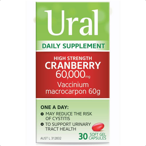 Ural High Strength Cranberry 60000mg 30 Capsules Ural High Strength Cranberry 60000mg 30 Capsules