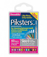 Piksters Interdental Brushes Size 0 Grey 40 Pack