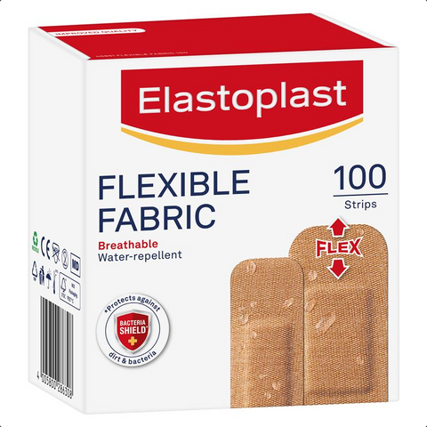 Elastoplast Flexible Fabric Strips 100 Pack Elastoplast Flexible Fabric Strips 100 Pack