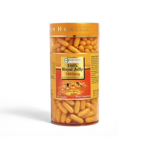 Golden Health Royal Jelly 1600mg 6% 10 HDA 365 Capsules Golden Health Royal Jelly 1600mg 6% 10 HDA 365 Capsules