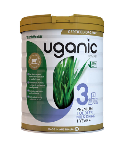 Uganic Certified Organic Stage 3 Toddler Milk Formula 1 Year+ 800g Uganic Certified Organic Stage 3 Toddler Milk Formula 1 Year+ 800g