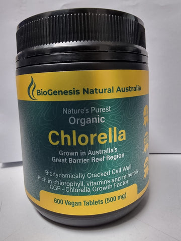 BioGenesis Natural Australia Organic Chlorella 600 Tablets BioGenesis Natural Australia Organic Chlorella 600 Tablets