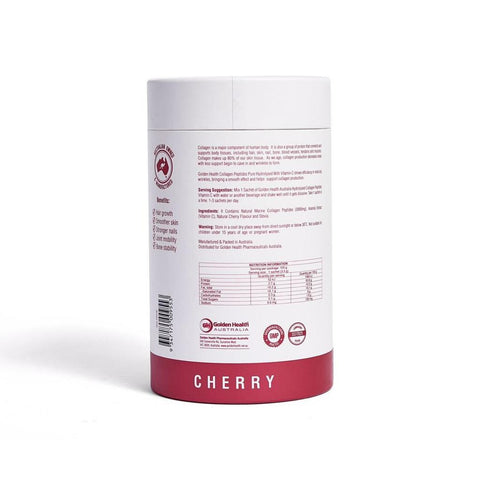 Golden Health Collagen Peptides Powder Cherry 30 x 3.5g Sachets Golden Health Collagen Peptides Powder Cherry 30 x 3.5g Sachets