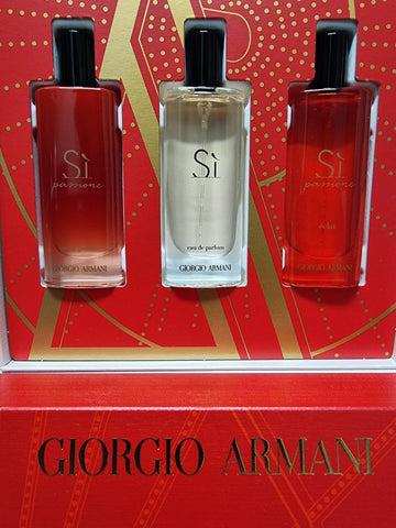 Giorgio Armani SI Mini Eau De Parfum 3 x 15mL Set Giorgio Armani SI Mini Eau De Parfum 3 x 15mL Set