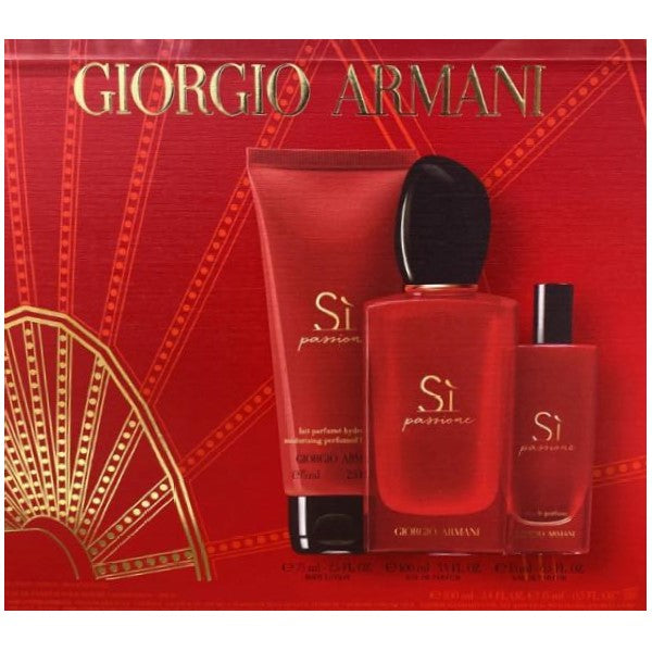 Giorgio Armani SI Passione Eau De Parfum 100mL 3 Piece Set