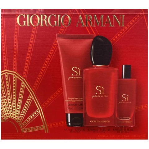 Giorgio Armani SI Passione Eau De Parfum 100mL 3 Piece Set Giorgio Armani SI Passione Eau De Parfum 100mL 3 Piece Set