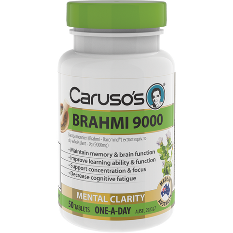 Caruso's Natural Health Brahmi 9000 50 Tablets Caruso's Natural Health Brahmi 9000 50 Tablets
