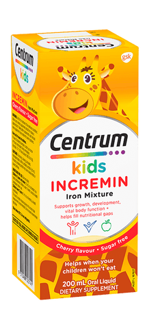 Centrum Kids Incremin Iron Mixture Cherry Flavour 200mL Centrum Kids Incremin Iron Mixture Cherry Flavour 200mL
