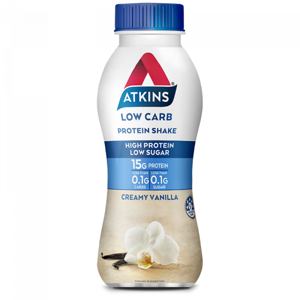 Atkins Low Carb Protein Shake Creamy Vanilla RTD 330mL