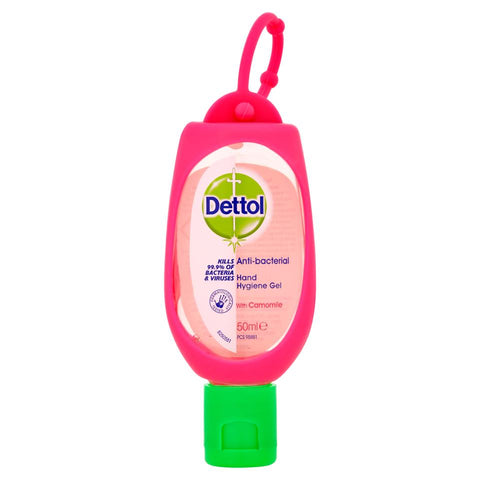 Dettol Hand Sanitiser - Camomile 50ml with Pink Clip 50mL Dettol Hand Sanitiser - Camomile 50ml with Pink Clip 50mL