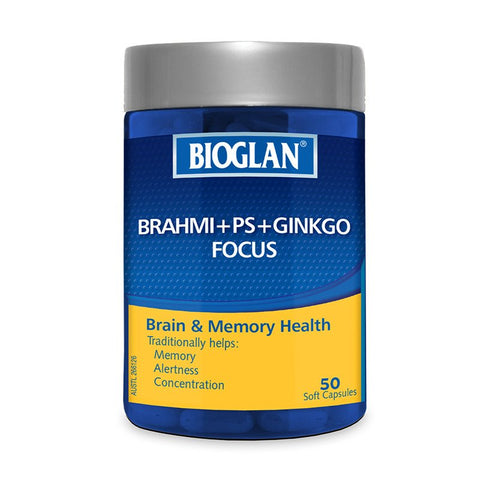Bioglan Brahmi + PS + Gingko Focus 50 Soft Capsules Bioglan Brahmi + PS + Gingko Focus 50 Soft Capsules