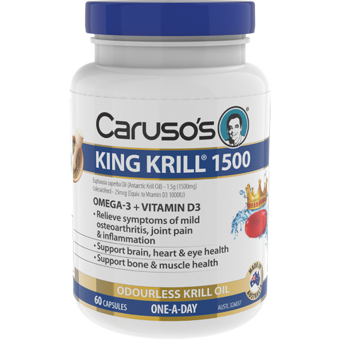 Caruso's Natural Health King Krill 1500mg 60 Capsules Caruso's Natural Health King Krill 1500mg 60 Capsules