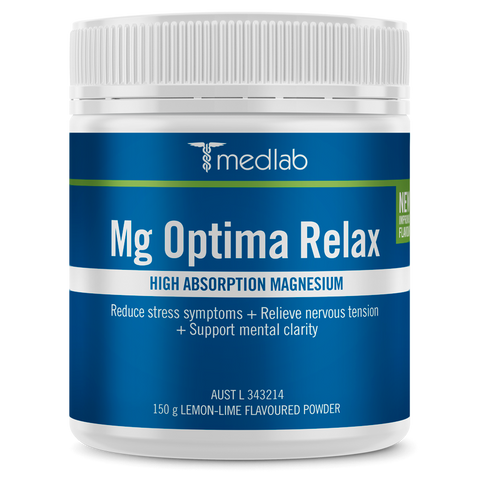 Medlab Mg Optima Relax Lemon Lime Flavour 150g Medlab Mg Optima Relax Lemon Lime Flavour 150g