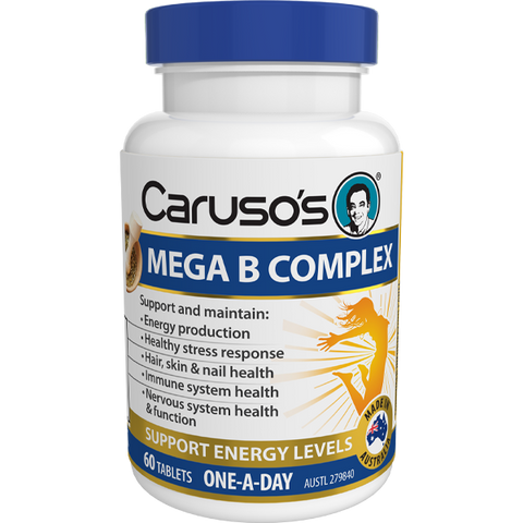 Caruso's Natural Health Mega B Complex 60 Tablets Caruso's Natural Health Mega B Complex 60 Tablets