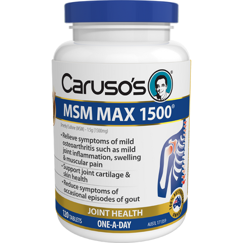 Caruso's Natural Health MSM MAX 1500 120 Tablets Caruso's Natural Health MSM MAX 1500 120 Tablets