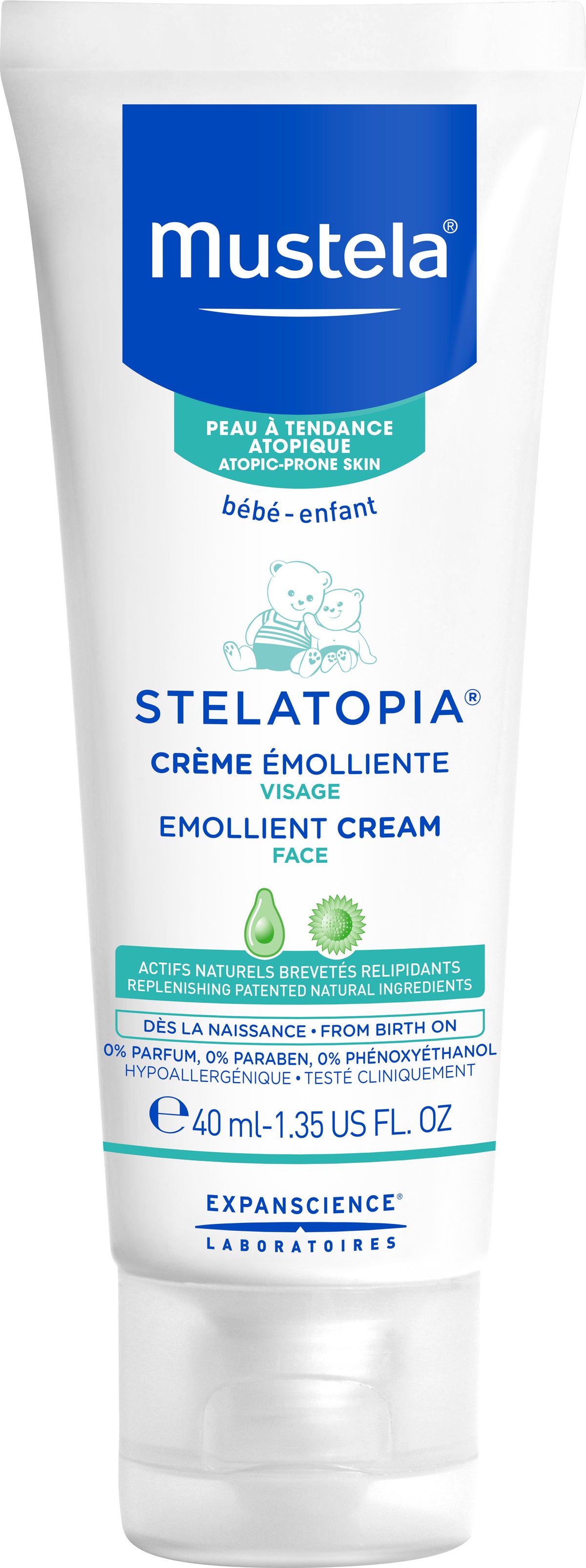 Mustela Stelatopia Emollient Face Cream 40mL