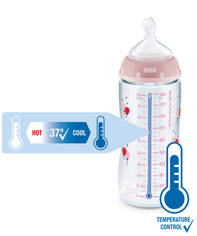 NUK First Choice Plus Baby Bottle with Temperature Control 3 x