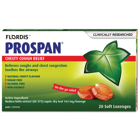 Prospan Chesty Cough Relief 20 Soft Lozenges Prospan Chesty Cough Relief 20 Soft Lozenges