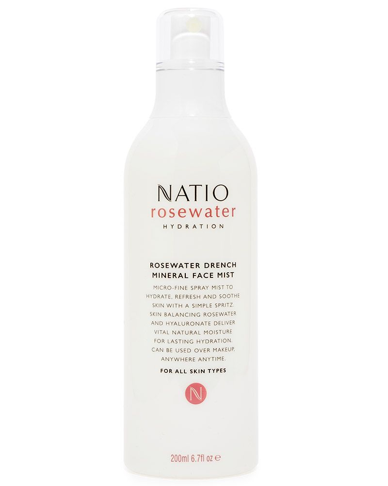 Natio Rosewater Hydration Drench Mineral Face Mist 200mL
