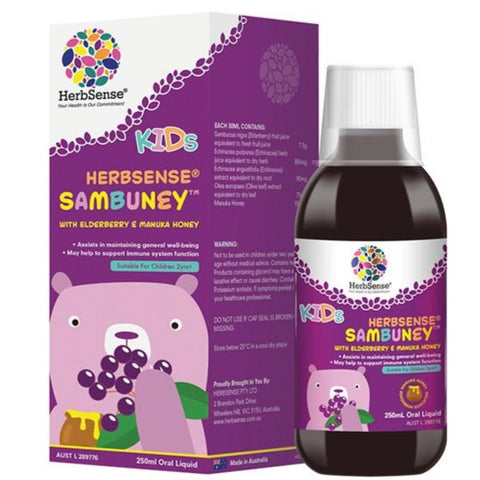 Herbsense Sambuney For Kids 250mL Herbsense Sambuney For Kids 250mL