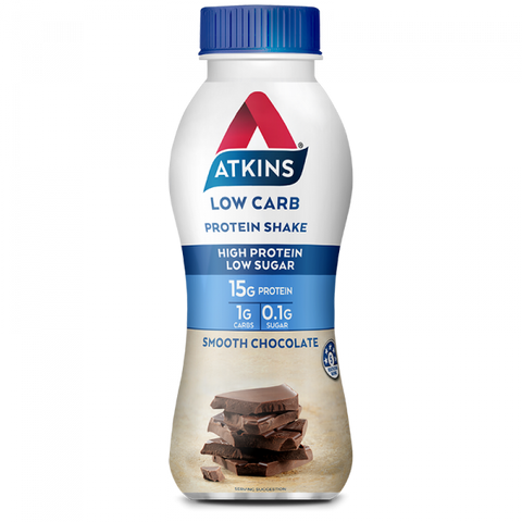 Atkins Low Carb Protein Shake Smooth Chocolate RTD 330mL Atkins Low Carb Protein Shake Smooth Chocolate RTD 330mL