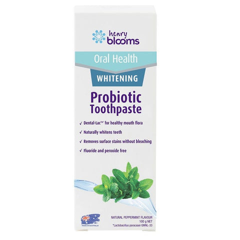Henry Blooms Probiotic Toothpaste Whitening 100g Henry Blooms Probiotic Toothpaste Whitening 100g