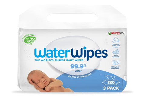 WaterWipes Biodegradable Baby Wipes 3 x 60 Pack WaterWipes Biodegradable Baby Wipes 3 x 60 Pack