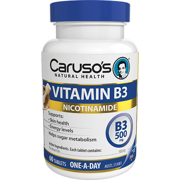 Caruso's Natural Health Vitamin B3 500mg 60 Tablets