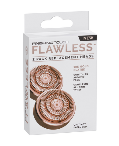 Flawless Finishing Touch Facial Hair Remover Replacement Heads 2 Pack